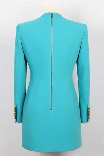 Lake Blue Peak jakkeslag lange ermer En knapp Kvinner Blazer